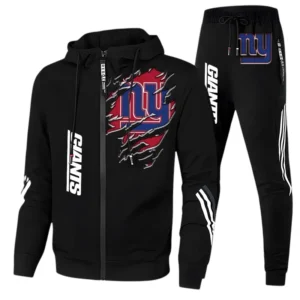 New York Giants Fans Gift Tracksuit, All Over Print Tracksuit For Sport Fan NFL144090825130 - Black
