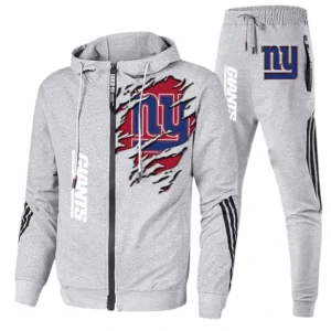 New York Giants Fans Gift Tracksuit, All Over Print Tracksuit For Sport Fan NFL144090825130 - Ash