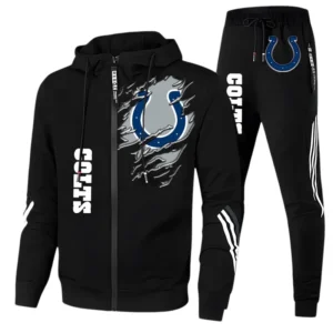 Indianapolis Colts Fans Gift Tracksuit, All Over Print Tracksuit For Sport Fan NFL144090825131 - Black