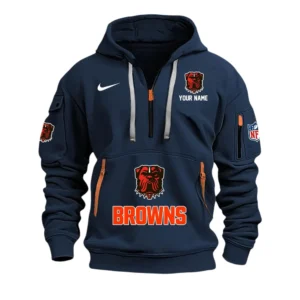 Buffalo Bills Fans Gift Hoodie Half Zipper, All Over Print Hoodie Half Zipper For Sport Fan,Custom Name NFL148090825101 - Navy Blue