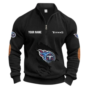 Tennessee Titans Fans Gift Half Zipper Corduroy Sweatshirt, All Over Print Sweatshirt For Sport Fan NFL150090825111 - Black