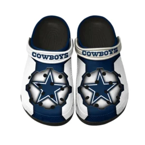Dallas Cowboys Fans Gift Crocs, All Over Print Crocs For Sport Fan NFL154091025106 - Black