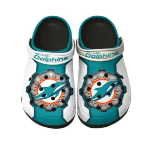 Miami Dolphins Fans Gift Crocs, All Over Print Crocs For Sport Fan NFL154091025113 - Black