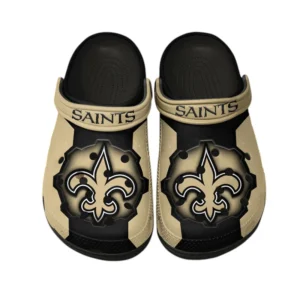 New Orleans Saints Fans Gift Crocs, All Over Print Crocs For Sport Fan NFL154091025115 - Black