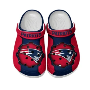 New England Patriots Fans Gift Crocs, All Over Print Crocs For Sport Fan NFL154091025120 - White