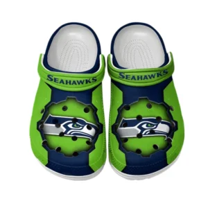Seattle Seahawks Fans Gift Crocs, All Over Print Crocs For Sport Fan NFL154091025122 - White