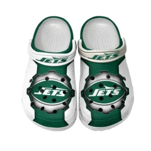 New York Jets Fans Gift Crocs, All Over Print Crocs For Sport Fan NFL154091025123 - White