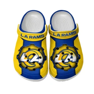 Los Angeles Rams Fans Gift Crocs, All Over Print Crocs For Sport Fan NFL154091025126 - White