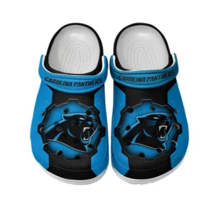 Carolina Panthers Fans Gift Crocs, All Over Print Crocs For Sport Fan NFL154091025129 - White
