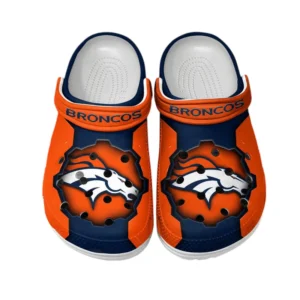 Denver Broncos Fans Gift Crocs, All Over Print Crocs For Sport Fan NFL154091025130 - White