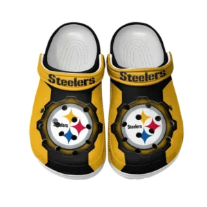 Pittsburgh Steelers Fans Gift Crocs, All Over Print Crocs For Sport Fan NFL154091025131 - White