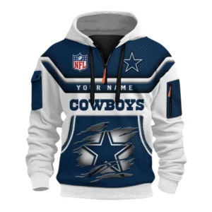 Dallas Cowboys Fans Gift Hoodie Half Zip 3D, All Over Print Hoodie Half Zip 3D For Sport Fan NFL159091125101 - Style 1