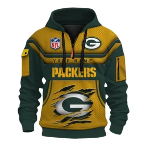 Green Bay Packers Fans Gift Hoodie Half Zip 3D, All Over Print Hoodie Half Zip 3D For Sport Fan NFL159091125104 - Style 1