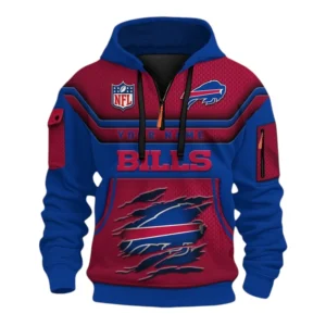 Buffalo Bills Fans Gift Hoodie Half Zip 3D, All Over Print Hoodie Half Zip 3D For Sport Fan NFL159091125105 - Style 1