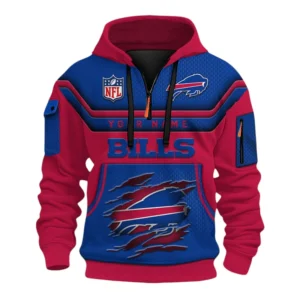 Buffalo Bills Fans Gift Hoodie Half Zip 3D, All Over Print Hoodie Half Zip 3D For Sport Fan NFL159091125105 - Style 2