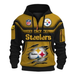 Pittsburgh Steelers Fans Gift Hoodie Half Zip 3D, All Over Print Hoodie Half Zip 3D For Sport Fan NFL159091125108 - Style 2