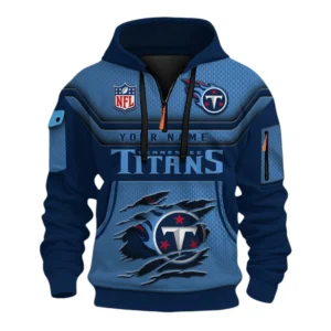 Tennessee Titans Fans Gift Hoodie Half Zip 3D, All Over Print Hoodie Half Zip 3D For Sport Fan NFL159091125120 - Style 2