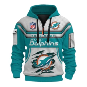 Miami Dolphins Fans Gift Hoodie Half Zip 3D, All Over Print Hoodie Half Zip 3D For Sport Fan NFL159091125122 - Style 1