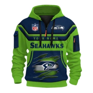 Seattle Seahawks Fans Gift Hoodie Half Zip 3D, All Over Print Hoodie Half Zip 3D For Sport Fan NFL159091125123 - Style 1