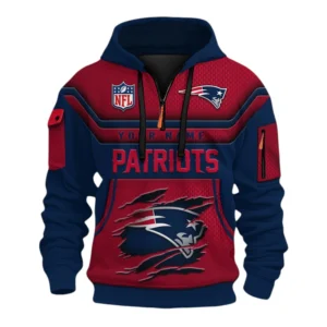 New England Patriots Fans Gift Hoodie Half Zip 3D, All Over Print Hoodie Half Zip 3D For Sport Fan NFL159091125128 - Style 2
