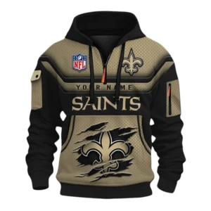 New Orleans Saints Fans Gift Hoodie Half Zip 3D, All Over Print Hoodie Half Zip 3D For Sport Fan NFL159091125129 - Style 2