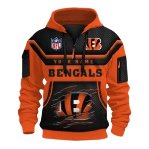 Cincinnati Bengals Fans Gift Hoodie Half Zip 3D, All Over Print Hoodie Half Zip 3D For Sport Fan NFL159091125133 - Style 1