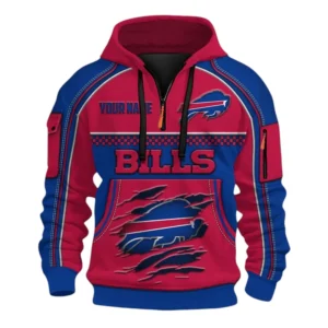Buffalo Bills Fans Gift Hoodie Half Zip 3D, Exclusive Logo 3D Zip Hoodie For Sport Fan NFL160091125106 - Style 1
