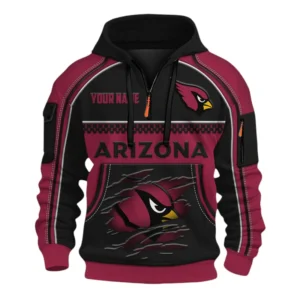 Arizona Cardinals Fans Gift Hoodie Half Zip 3D, Exclusive Logo 3D Zip Hoodie For Sport Fan NFL160091125120 - Style 2