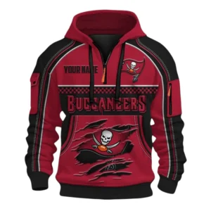 Tampa Bay Buccaneers Fans Gift Hoodie Half Zip 3D, Exclusive Logo 3D Zip Hoodie For Sport Fan NFL160091125126 - Style 1