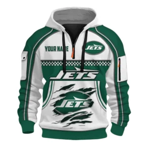 New York Jets Fans Gift Hoodie Half Zip 3D, Exclusive Logo 3D Zip Hoodie For Sport Fan NFL160091125127 - Style 1