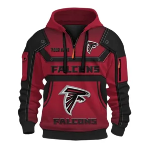 Atlanta Falcons Fans Gift Hoodie Half Zip 3D, Exclusive Logo 3D Zip Hoodie For Sport Fan NFL161091125115 - Style 1
