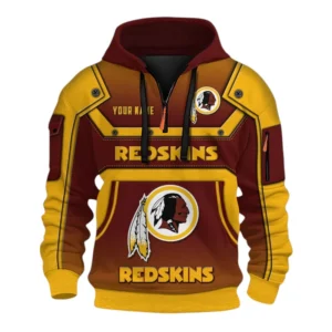 Washington Redskin Fans Gift Hoodie Half Zip 3D, Exclusive Logo 3D Zip Hoodie For Sport Fan NFL161091125120 - Style 1
