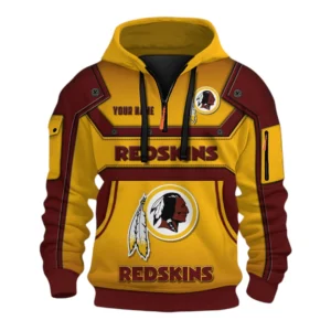 Washington Redskin Fans Gift Hoodie Half Zip 3D, Exclusive Logo 3D Zip Hoodie For Sport Fan NFL161091125120 - Style 2