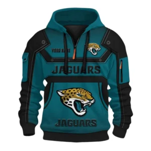Jacksonville Jaguars Fans Gift Hoodie Half Zip 3D, Exclusive Logo 3D Zip Hoodie For Sport Fan NFL161091125128 - Style 1