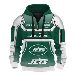 New York Jets Fans Gift Hoodie Half Zip 3D, Exclusive Logo 3D Zip Hoodie For Sport Fan NFL161091125131 - Style 1