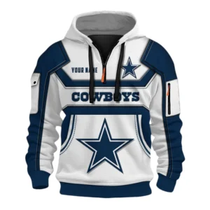 Dallas Cowboys Fans Gift Hoodie Half Zip 3D, All Over Print 3D Zip Hoodie For Sport Fan NFL162091125101 - Style 2