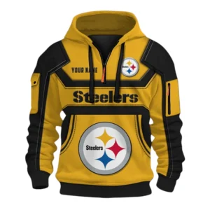 Pittsburgh Steelers Fans Gift Hoodie Half Zip 3D, All Over Print 3D Zip Hoodie For Sport Fan NFL162091125109 - Style 1