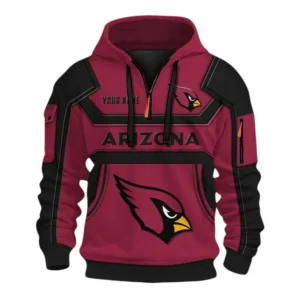 Arizona Cardinals Fans Gift Hoodie Half Zip 3D, All Over Print 3D Zip Hoodie For Sport Fan NFL162091125110 - Style 1