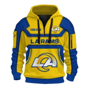 Los Angeles Rams Fans Gift Hoodie Half Zip 3D, All Over Print 3D Zip Hoodie For Sport Fan NFL162091125112 - Style 2