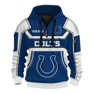 Indianapolis Colts Fans Gift Hoodie Half Zip 3D, All Over Print 3D Zip Hoodie For Sport Fan NFL162091125113 - Style 1