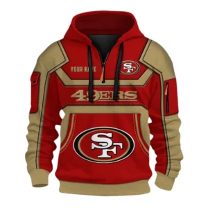 San Francisco 49ers Fans Gift Hoodie Half Zip 3D, All Over Print 3D Zip Hoodie For Sport Fan NFL162091125125 - Style 2