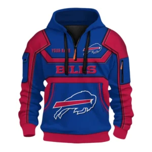 Buffalo Bills Fans Gift Hoodie Half Zip 3D, All Over Print 3D Zip Hoodie For Sport Fan NFL164091125104 - Style 1