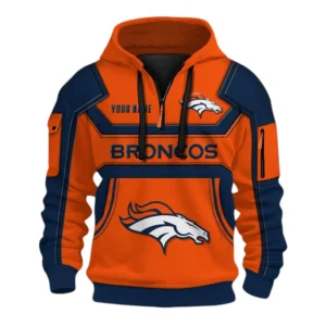 Denver Broncos Fans Gift Hoodie Half Zip 3D, All Over Print 3D Zip Hoodie For Sport Fan NFL164091125107 - Style 1