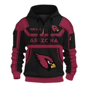 Arizona Cardinals Fans Gift Hoodie Half Zip 3D, All Over Print 3D Zip Hoodie For Sport Fan NFL164091125110 - Style 2
