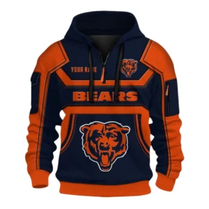 Chicago Bears Fans Gift Hoodie Half Zip 3D, All Over Print 3D Zip Hoodie For Sport Fan NFL164091125111 - Style 2