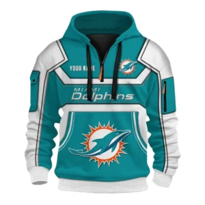 Miami Dolphins Fans Gift Hoodie Half Zip 3D, All Over Print 3D Zip Hoodie For Sport Fan NFL164091125114 - Style 1