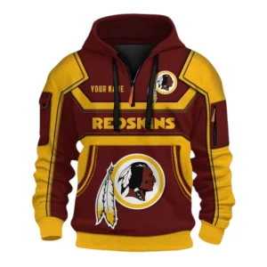Washington Redskin Fans Gift Hoodie Half Zip 3D, All Over Print 3D Zip Hoodie For Sport Fan NFL164091125121 - Style 1
