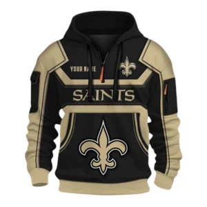 New Orleans Saints Fans Gift Hoodie Half Zip 3D, All Over Print 3D Zip Hoodie For Sport Fan NFL164091125127 - Style 2