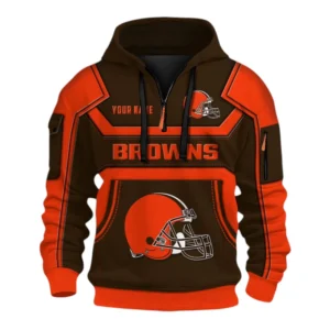 Cleveland Browns Fans Gift Hoodie Half Zip 3D, All Over Print 3D Zip Hoodie For Sport Fan NFL164091125128 - Style 2