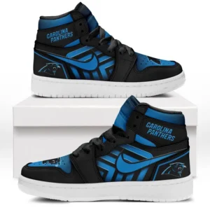 Carolina Panthers Fans Gift Air Jordan 1 High, Exclusive Logo AJ1 High For Sport Lovers NFL165091125105 - Black